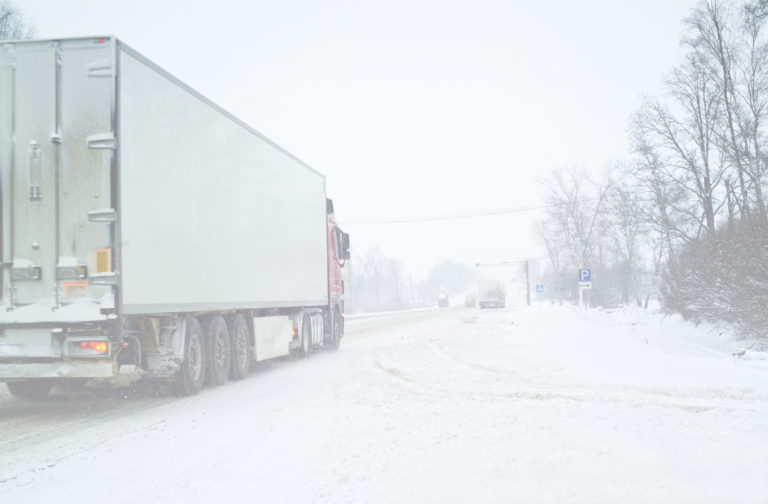 2016-2017 Winter weather outlook: Heavy truck on the road, driving during winter weather