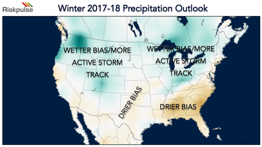 December 2017 to February 2018 Winter Precipitation Forecast